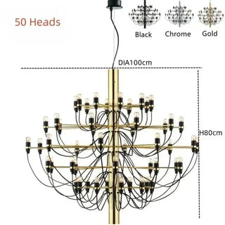 Multi-bulb metal pendant lamp, modern stylish home ceiling hanging light