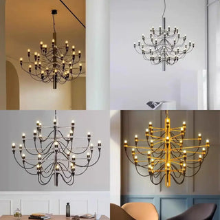 Metal multi-bulb hanging lamp, modern stylish home ceiling pendant light