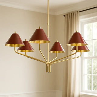 Metal pendant light close-up, contemporary modern durable hanging ceiling lamp