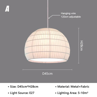 KAWOUI Metal and Fabric Elegant Design Ceiling Light – view 10