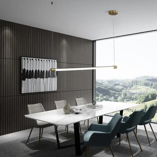 Designer minimalist pendant lamp, white gold motif elegant ceiling hanging light