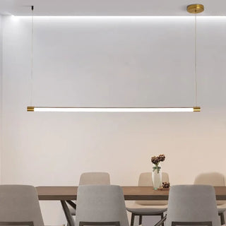 Elegant gold motif pendant light, minimalist white ceiling hanging fixture