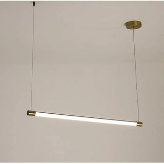 Contemporary white pendant light, minimalist gold motif ceiling hanging fixture