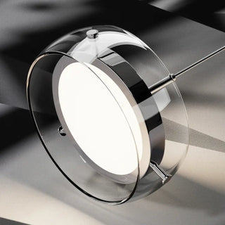Living room smoked glass pendant lamp, minimalist warm light diffuser fixture