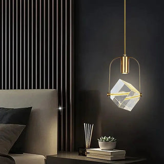 BINAH Minimalist Golden Stone Ceiling Light – view 2