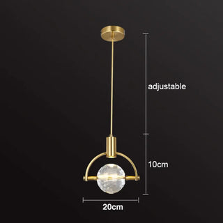 BINAH Minimalist Golden Stone Ceiling Light – view 4