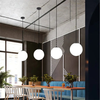 MIBO Minimalist Large White Ball Ceiling Light – view 3