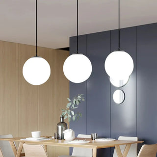 MIBO Minimalist Large White Ball Ceiling Light – view 4
