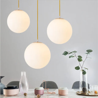 MIBO Minimalist Large White Ball Ceiling Light – view 1