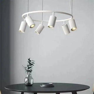 Nordic circular wood pendant light with LED — modern kitchen ceiling lamp