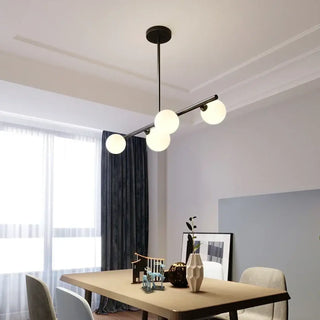 DIRUSE Minimalist Black and Opaline Glass Ceiling Light – view 4