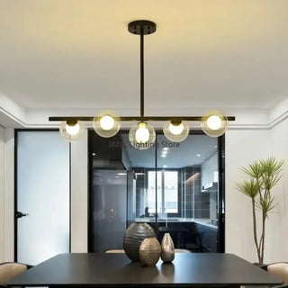 DIRUSE Minimalist Black and Opaline Glass Ceiling Light – view 2