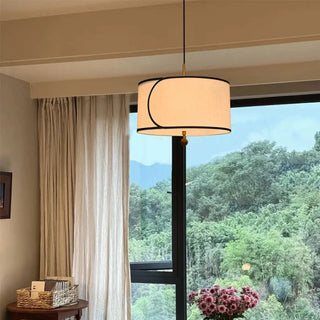 AVINAH Modern Beige Fabric Shade Ceiling Light – view 4