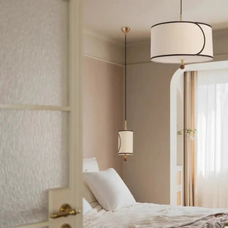 AVINAH Modern Beige Fabric Shade Ceiling Light – view 3
