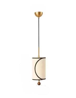 AVINAH Modern Beige Fabric Shade Ceiling Light – view 1