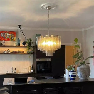 Designer glass pendant, soft diffused modern ceiling hanging lamp