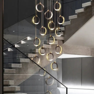 MOIRELD Modern Rings LED Gold Black Ceiling Light – view 2