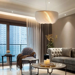 POMA Modern White Sculpted Ceiling Light – view 2