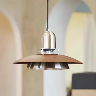 ANGY Modern Wood and Metal Ceiling Light – view 1