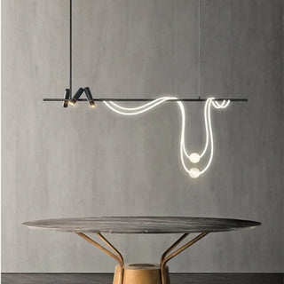 ROPELED Modern LED Rope on Black Bracket Ceiling Light – view 1