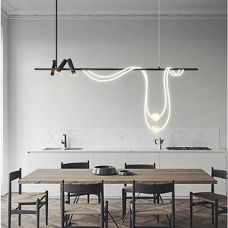 ROPELED Modern LED Rope on Black Bracket Ceiling Light – view 2