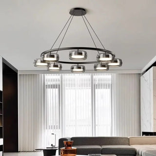 LUNEAU Modern Black Ring LED Spot Ceiling Light – view 5