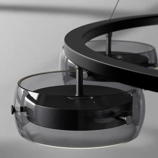 LUNEAU Modern Black Ring LED Spot Ceiling Light – view 6