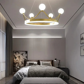 REINE Modern Golden White Balls Ceiling Light – view 3