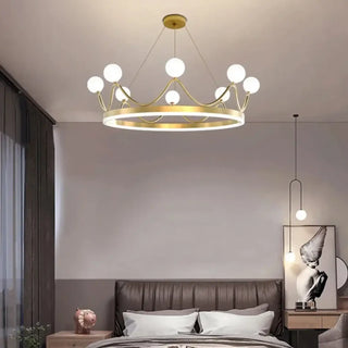 REINE Modern Golden White Balls Ceiling Light – view 4
