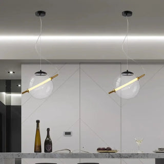 DARONTE Modern Golden Pendant Ceiling Light with Transparent Globe – view 3
