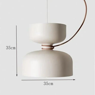 LUMINO Modern Double Shade Black or White Ceiling Light – view 3