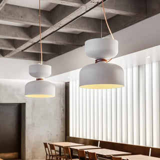 LUMINO Modern Double Shade Black or White Ceiling Light – view 1