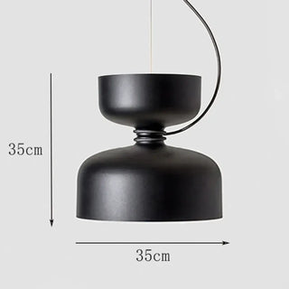 LUMINO Modern Double Shade Black or White Ceiling Light – view 2
