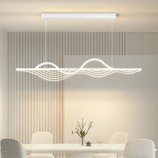 WORLDS Modern Wavy Contemporary Design Ceiling Light – view 1