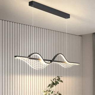 WORLDS Modern Wavy Contemporary Design Ceiling Light – view 4