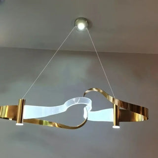 NDRAXI Modern Wavy Gilded Metal Ceiling Light – view 4