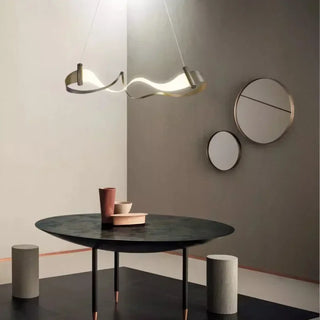 NDRAXI Modern Wavy Gilded Metal Ceiling Light – view 1