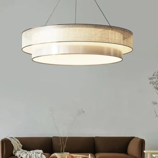 BETINAS Modern Round Beige Fabric Ceiling Light – view 4