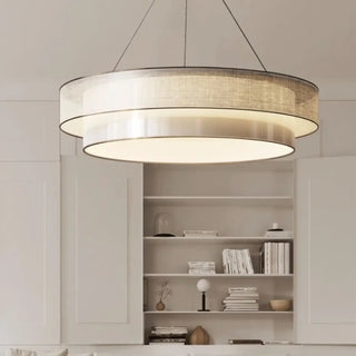 BETINAS Modern Round Beige Fabric Ceiling Light – view 6