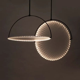 RALMI Modern Sculptural Circle Black Ceiling Light – view 6