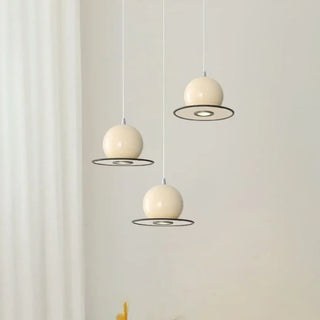 Modern elegant colored sphere pendant light, suspension ceiling fixture