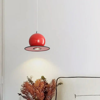 Elegant suspension pendant light, modern colored sphere ceiling fixture