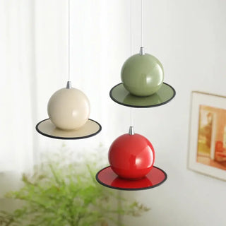 Contemporary sphere pendant light, elegant modern colored ceiling fixture