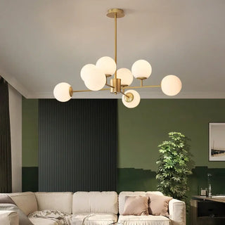 DEBAG Modern Gilded Ceiling Light with Glass Globes – view 1