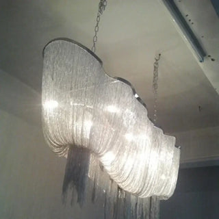 ARGINA Modern Metallic Silver Wires Ceiling Light – view 2