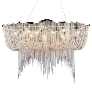 ARGINA Modern Metallic Silver Wires Ceiling Light – view 6