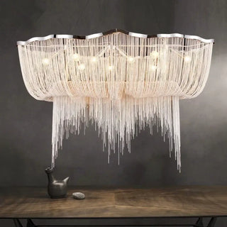 ARGINA Modern Metallic Silver Wires Ceiling Light – view 1