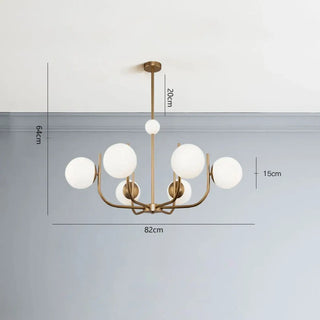Elegant suspension pendant light, modern white glass globe ceiling fixture