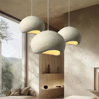 Modern contemporary pendant light detail, stylish home hanging ceiling lamp