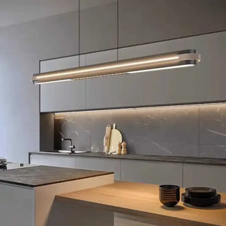 LED pendant ceiling fixture, sleek modern suspension design for living room